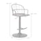 Armen Living Edward Adjustable Walnut Glazed Barstool in Black Powder Coated Finish LCEWBABLWA - alternate 2